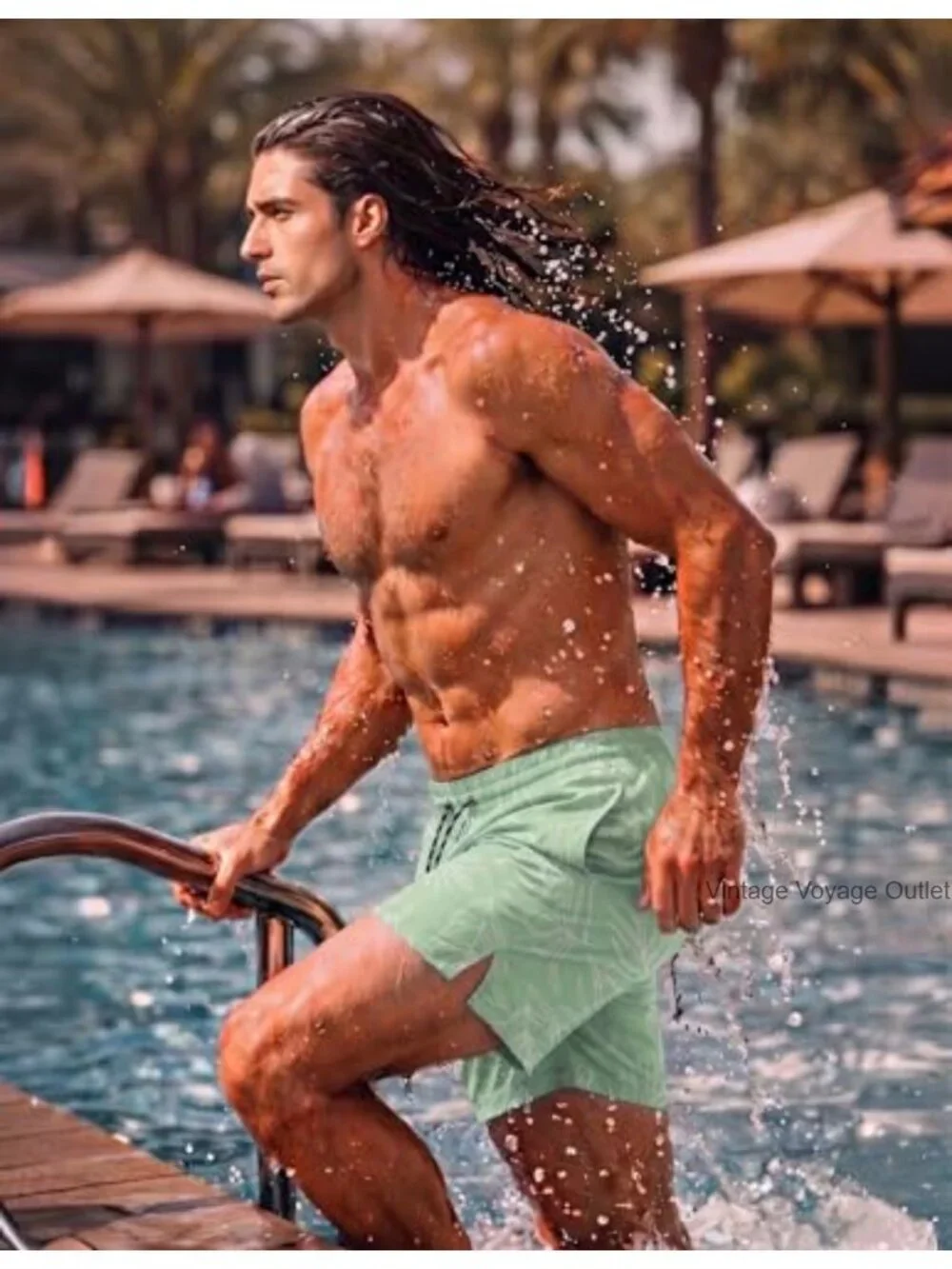 Men Swim Trunks with Compression Liner Quick Dry Bathing Suit 2 in 1